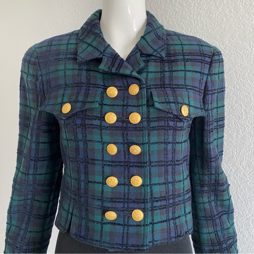 Carlisle navy check double breasted Jacket - Picture 8 of 12